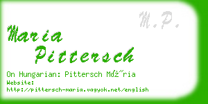 maria pittersch business card